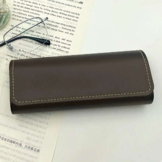 Vintage Coffee Eyeglass Case - Lightweight Portable Glasses Holder, Ideal for Travel and Everyday Use, Travel Accessory